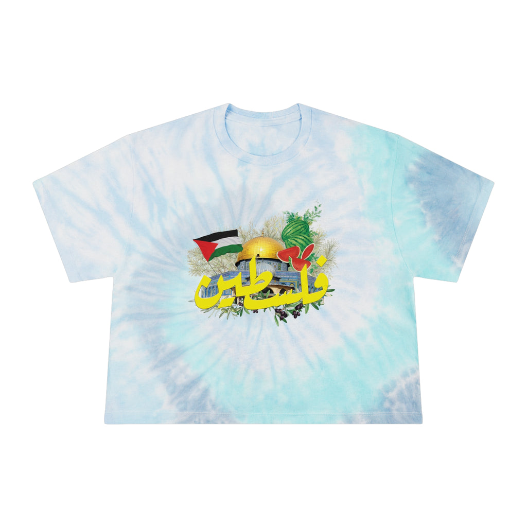 Palestine Pride Tie-Dye Crop Tee - Girls only