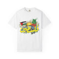 Palestine Heritage T-Shirt — Dome of the Rock Arabic Script with Flag