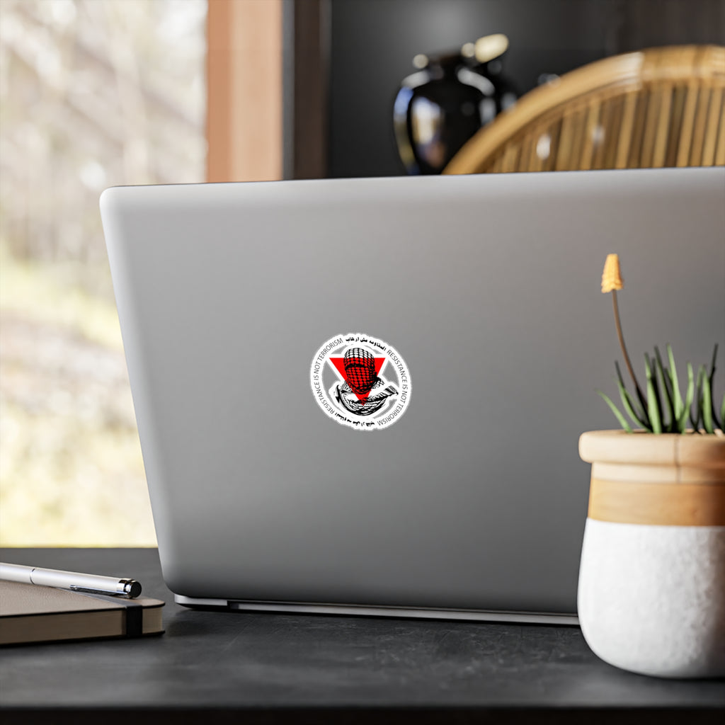 resistance is not terrorism — Kiss-Cut Sticker for Laptops, Windows, and Water Bottles